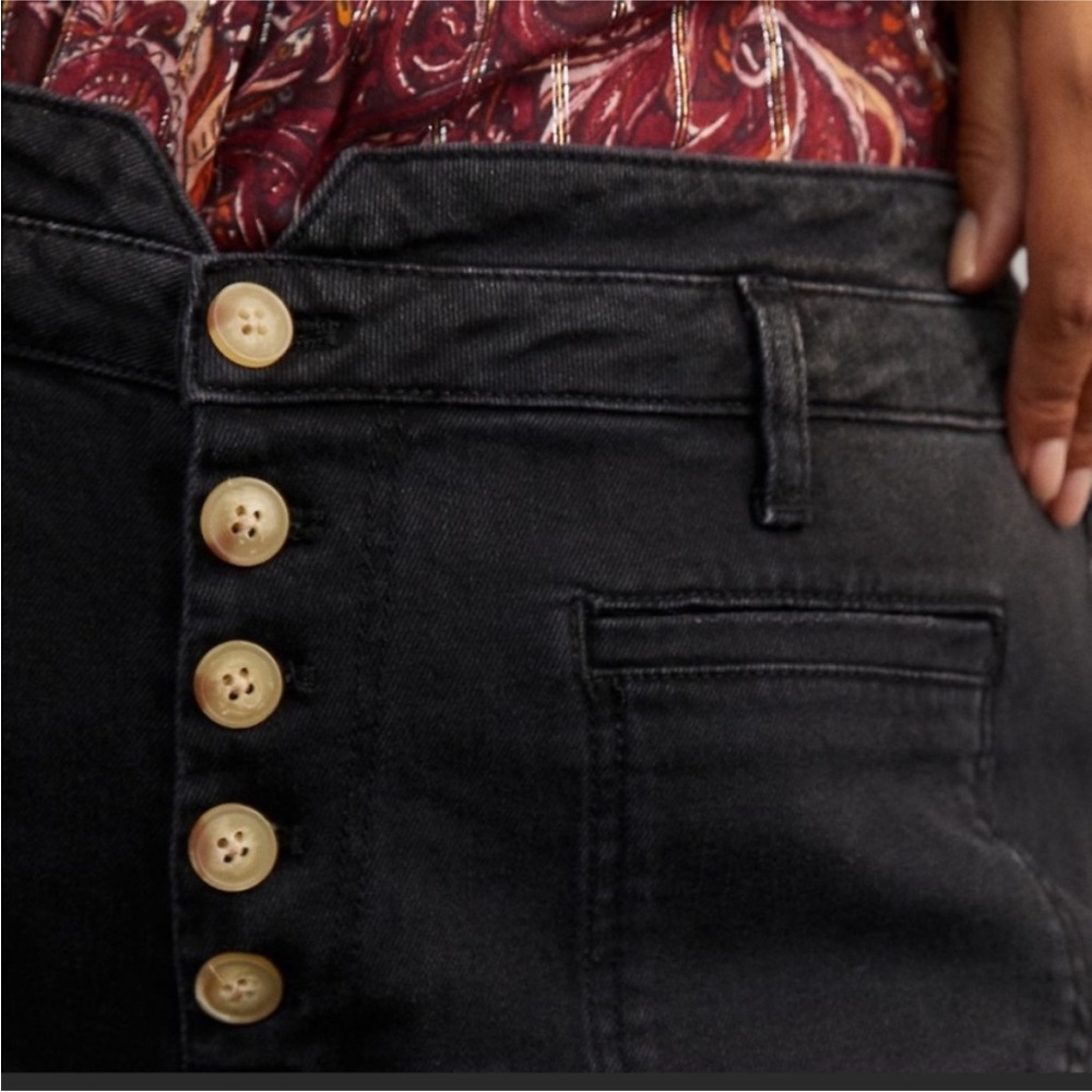 Anthropologie Pilcro Ultra High Slim Utility Jeans Button Fly Size 27 - Picture 3 of 14